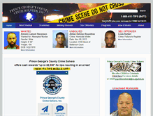 Tablet Screenshot of pgcrimesolvers.com